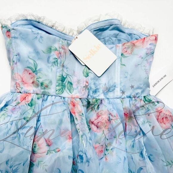 SELKIE x Free People French Corset Puff Dress In Mrs. Darcy NWT - Picture 8 of 11